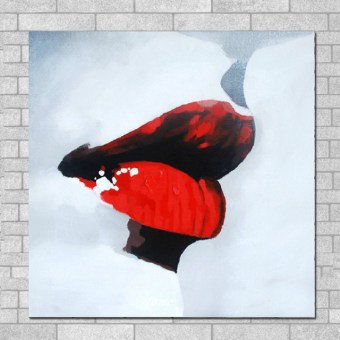 Handpainted-Oil-Painting-On-Canvas-Grey-Modern-Abstract-Art-Painting-and-sexy-Red-Lips-Home-Decoration.jpg_640x640.jpg